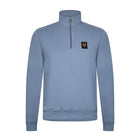 Belstaff Quarter Zip Sweatshirt - Blue Flint - Escape Menswear