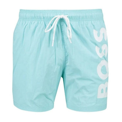 Boss Black 50469594 Octopus Swim Shorts - 461 Aqua - Escape Menswear