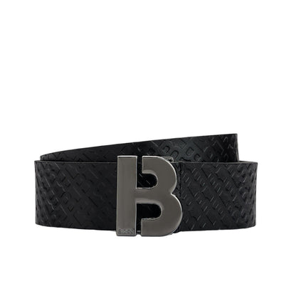 Boss Black 50480954 Monogram Belt - 001 Black - Escape Menswear