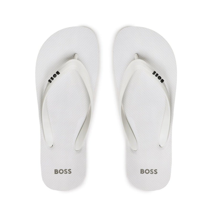 Boss Black 50488925 Flip-Flops - 100 White - Escape Menswear