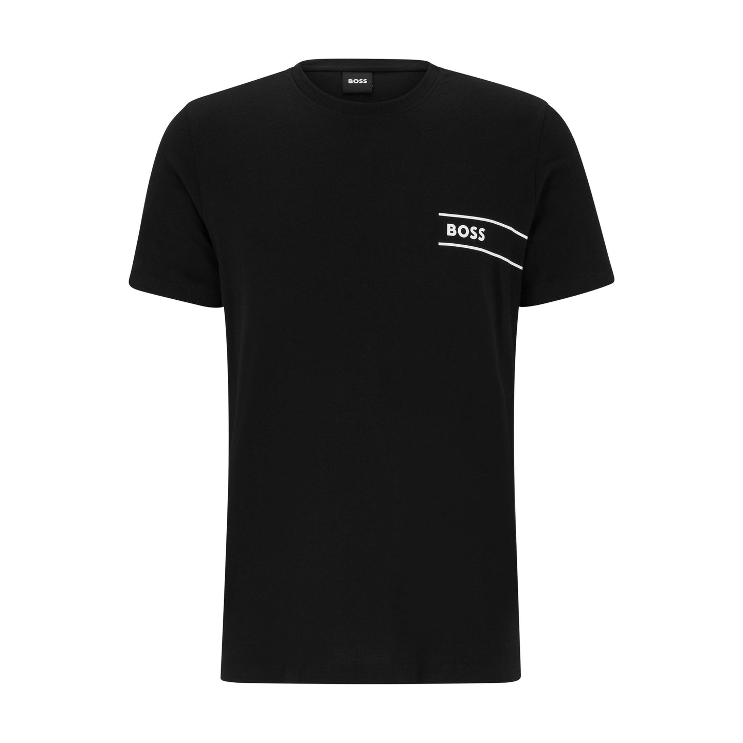Boss Black 50489442 Stripe T-Shirt - 001 Black - Escape Menswear