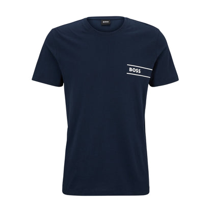 Boss Black 50489442 Stripe T-Shirt - 405 Navy - Escape Menswear