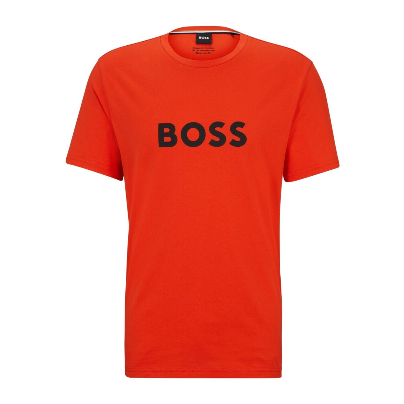 BOSS Black 50491706 T-Shirt Contrast Logo - 821 Orange - Escape Menswear