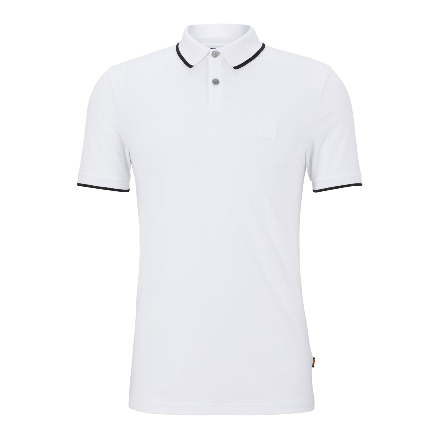 Boss Orange 50472665 Passertip Polo Shirt - 100 White - Escape Menswear