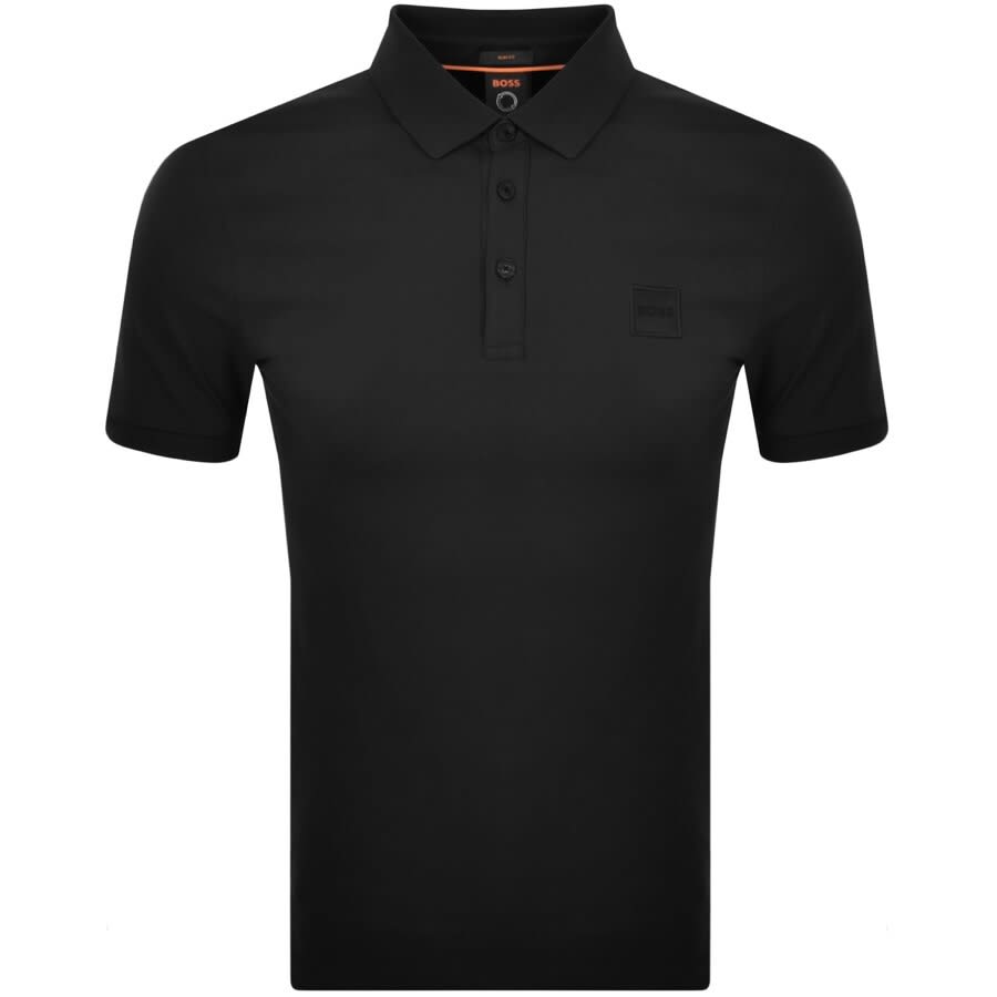 BOSS Orange 50472668 Passenger Polo Shirt - 001 Black - Escape Menswear