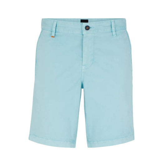 Boss Orange 50489112 Schino-Slim Shorts - 461 Aqua Blue - Escape Menswear