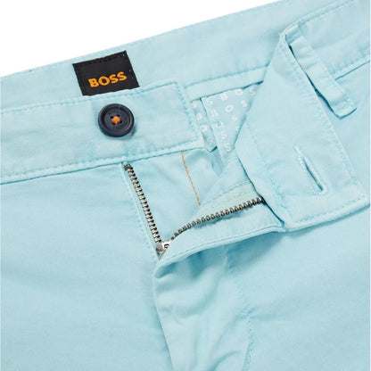 Boss Orange 50489112 Schino-Slim Shorts - 461 Aqua Blue - Escape Menswear