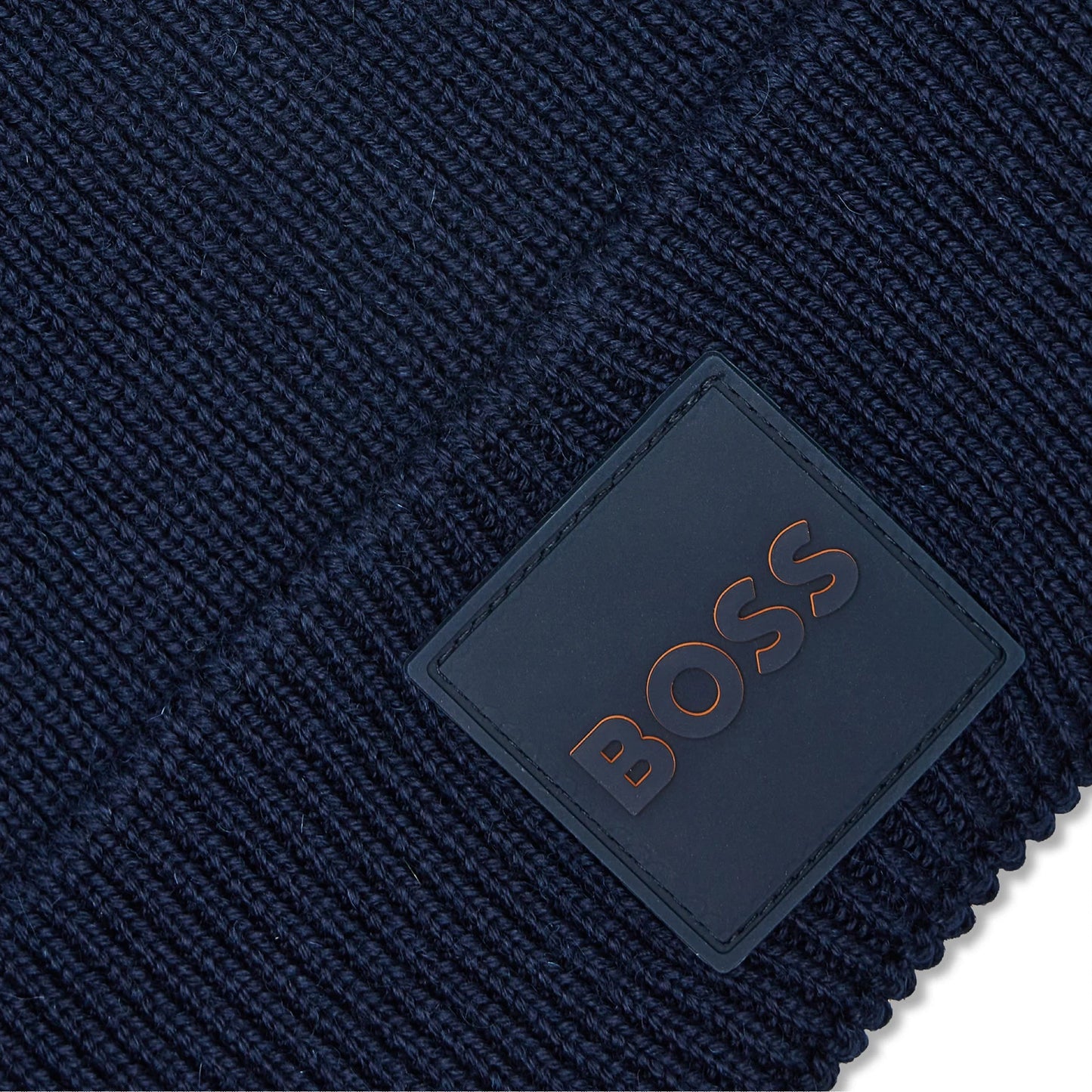 BOSS Orange Foxxy1 Logo Beanie - 404 Navy - Escape Menswear