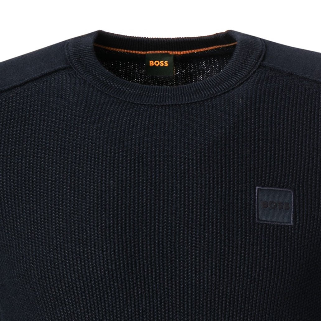 BOSS Orange Kesom Knitwear - 404 Dark Blue - Escape Menswear