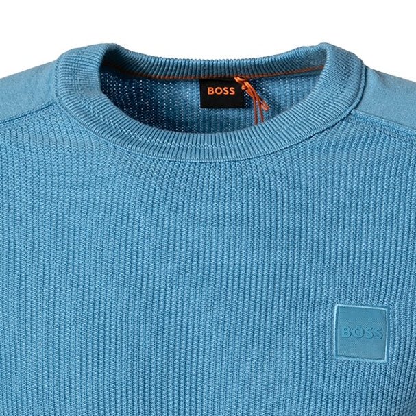 BOSS Orange Kesom Knitwear - 493 Blue - Escape Menswear