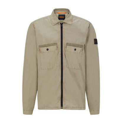 BOSS Orange Lebold Overshirt Jacket - 263 Beige - Escape Menswear