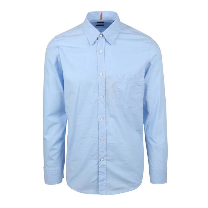 Boss Orange Relegant Long Sleeve Shirt - 460 Light Blue - Escape Menswear