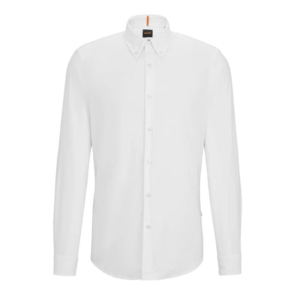 Boss Orange Rickert Long Sleeve Shirt - 100 White - Escape Menswear