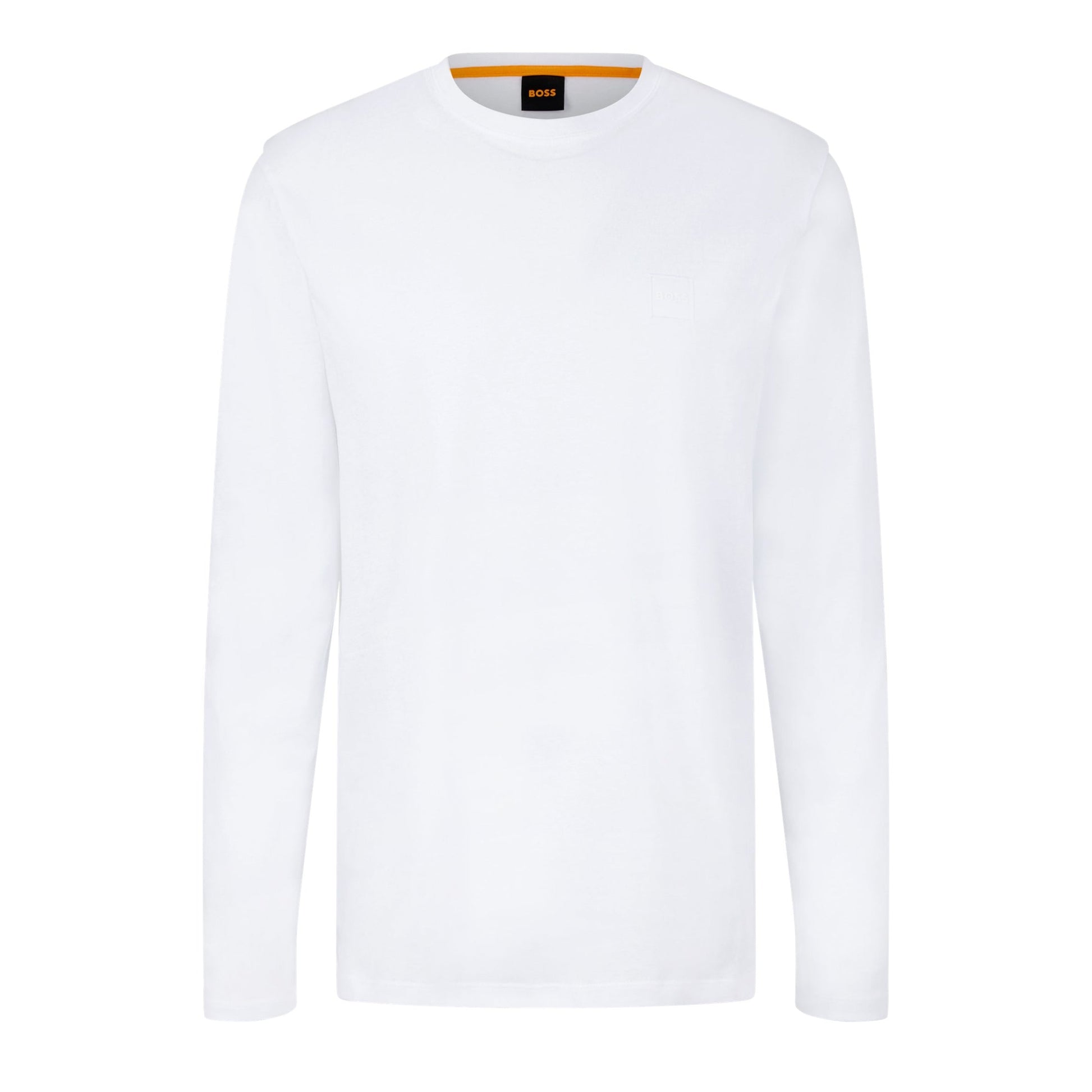 Boss Orange Tacks Long Sleeve T-Shirt - 100 White - Escape Menswear