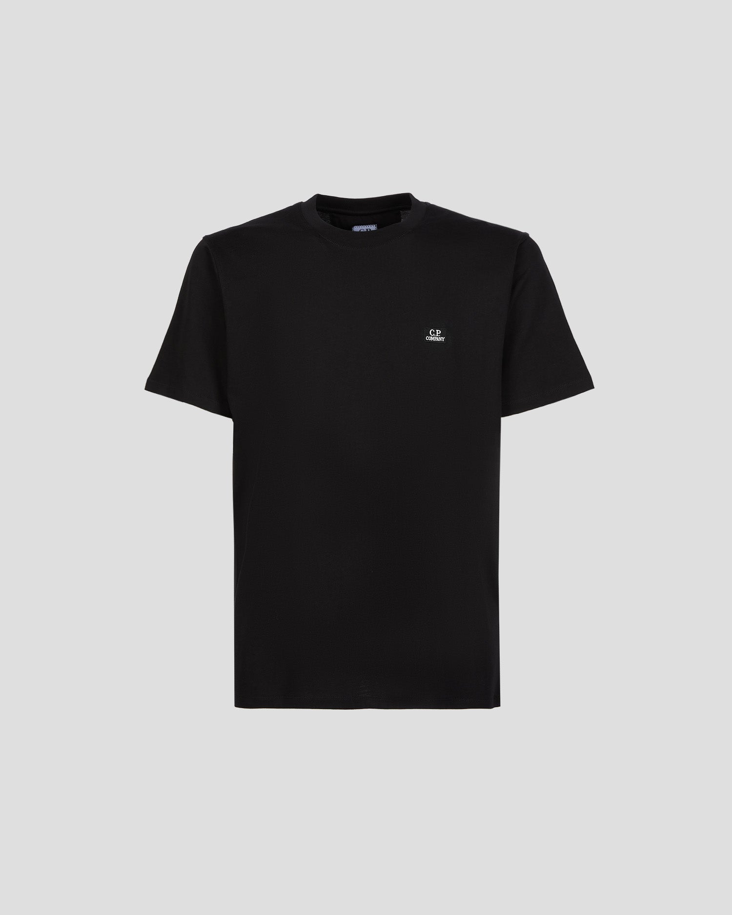 C.P. Company 13CMTS067A 30/1 Jersey Logo Patch T-Shirt - 999 Black - Escape Menswear
