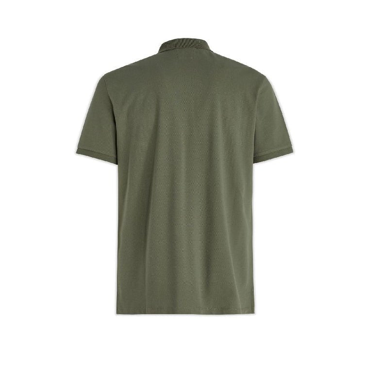 C.P. Company 14CMPL094A Short Sleeves Stretch Piquet Polo Shirt - 648 Bronze Green - Escape Menswear