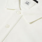 C.P. Company 14CMPL100A Patch Logo Long Sleeves Polo - 103 Gauze White - Escape Menswear