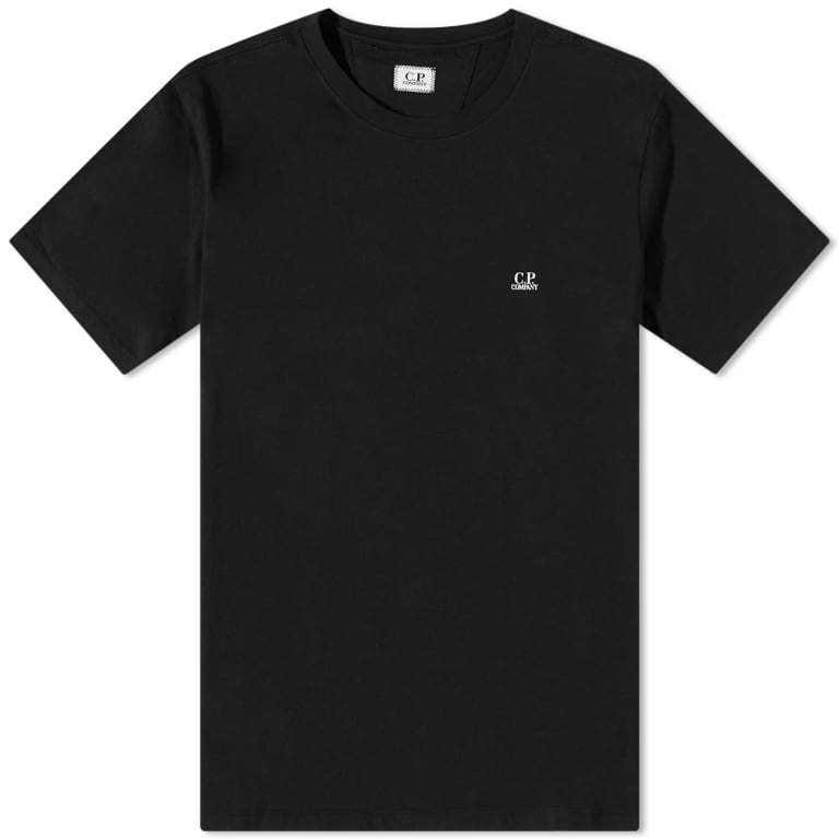 C.P. Company 14CMTS046A Logo T-Shirt - 999 Black - Escape Menswear