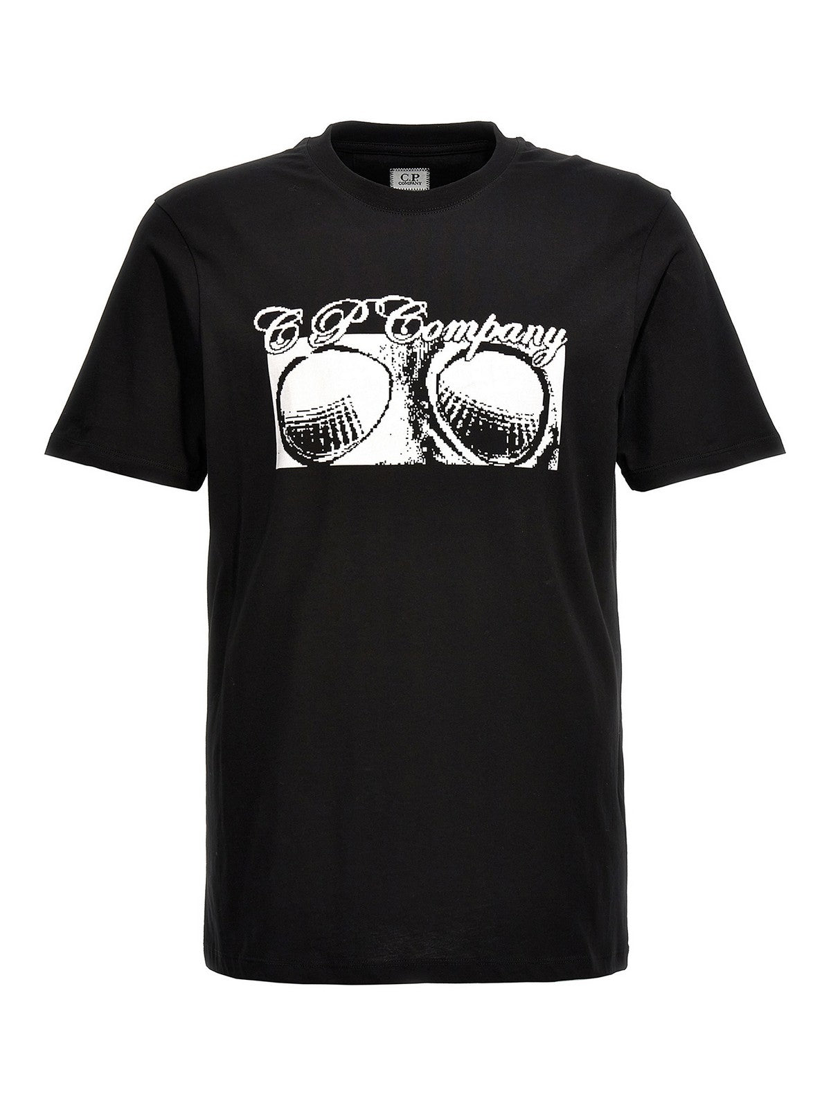 C.P. Company 14CMTS191A Jersey Goggle Print T-shirt - 999 Black - Escape Menswear