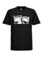 C.P. Company 14CMTS191A Jersey Goggle Print T-shirt - 999 Black - Escape Menswear