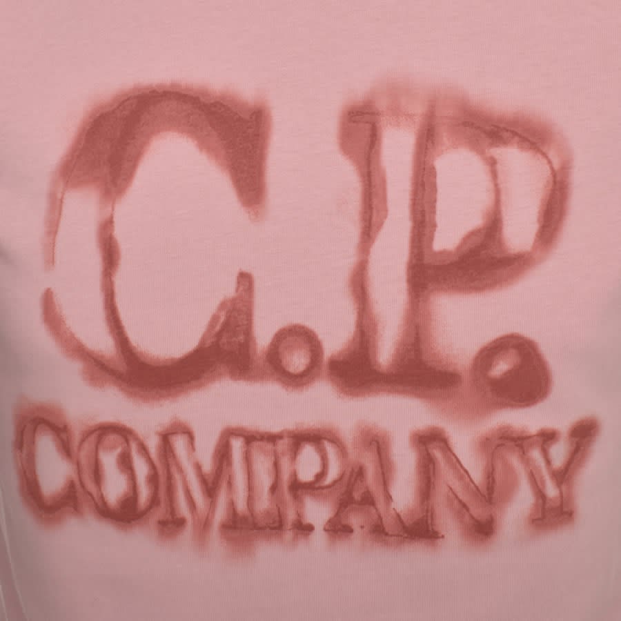 C.P. Company 14CMTS348A Blurry Logo T-Shirt - 509 Pale Mauve - Escape Menswear