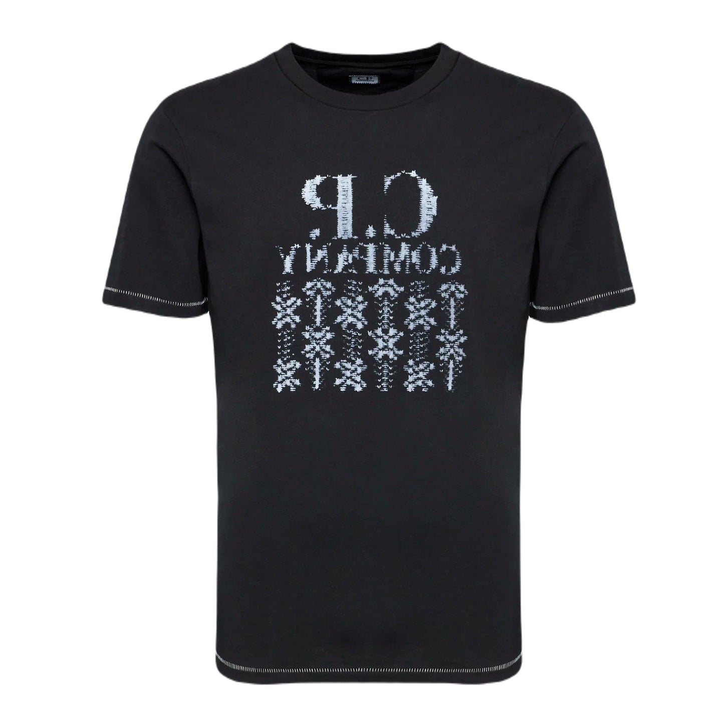 C.P. Company 24/1 Jersey Logo T-shirt - 999 Black - Escape Menswear