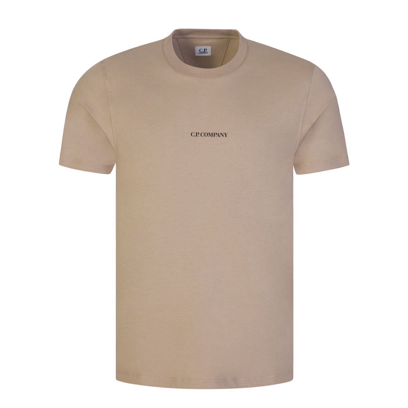 C.P. Company 30/1 Jersey Compact Logo T-Shirt - 330 Cobblestone - Escape Menswear