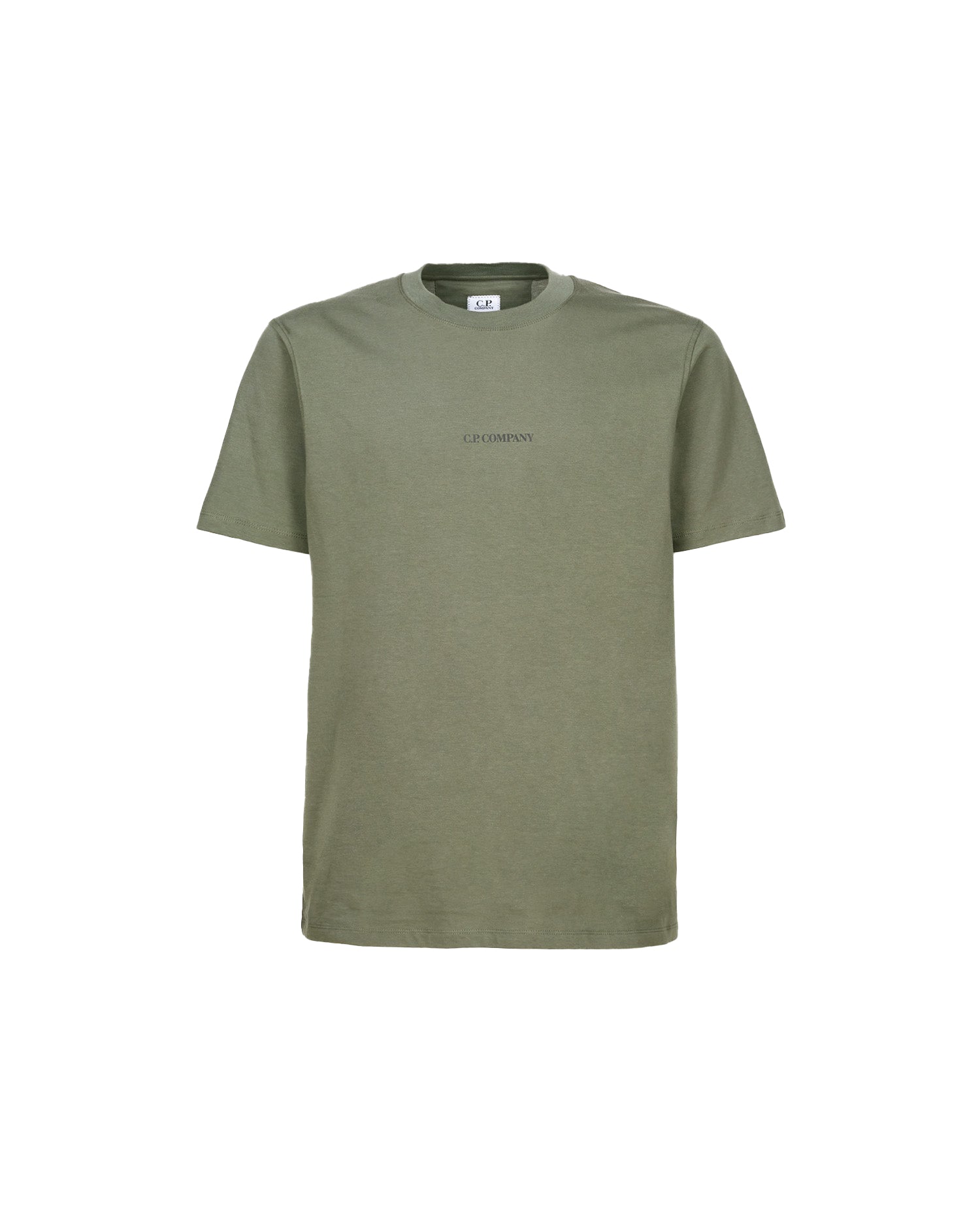 C.P. Company 30/1 Jersey Compact Logo T-Shirt - 669 Thyme Green - Escape Menswear