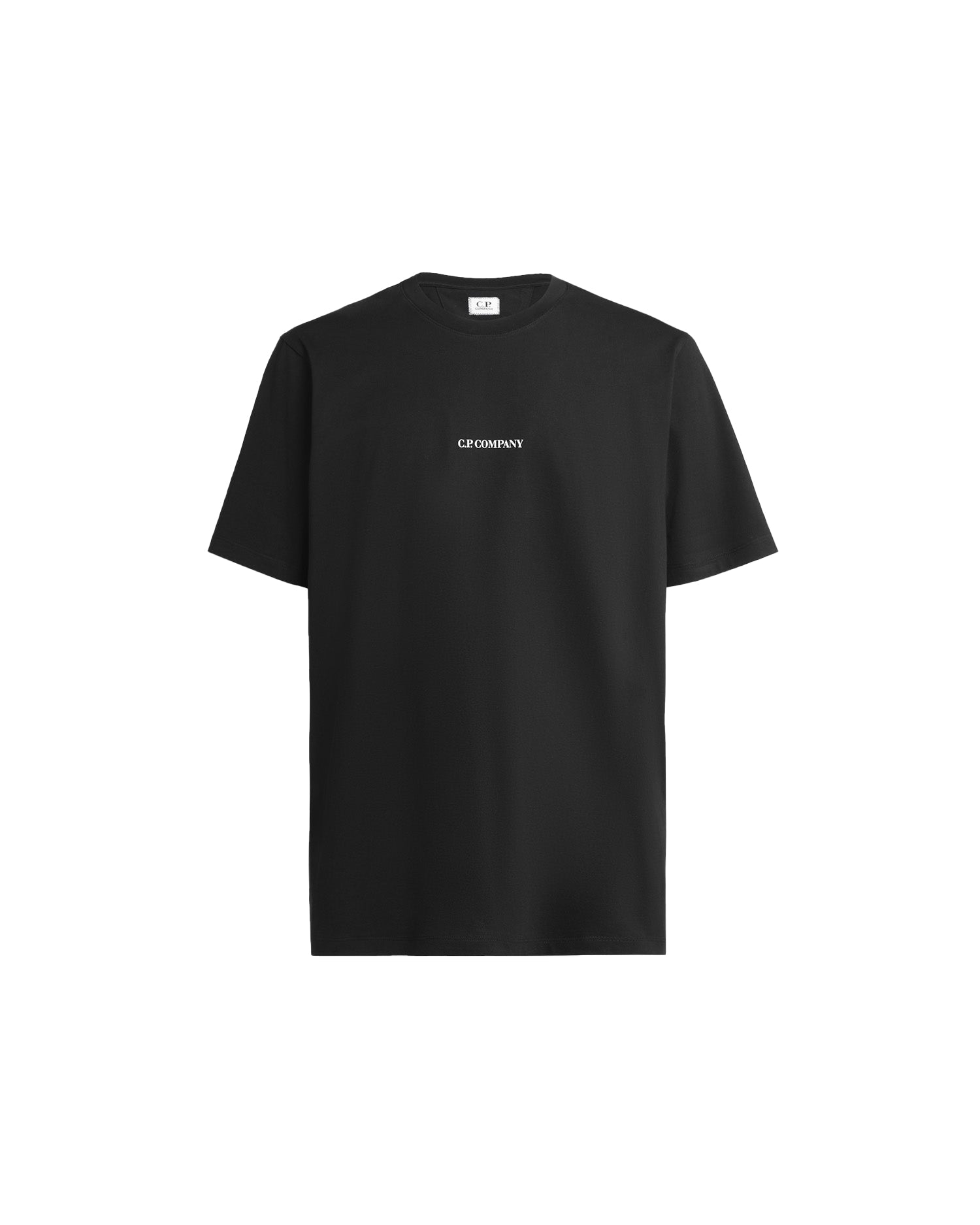 C.P. Company 30/1 Jersey Compact Logo T-Shirt - 999 Black - Escape Menswear