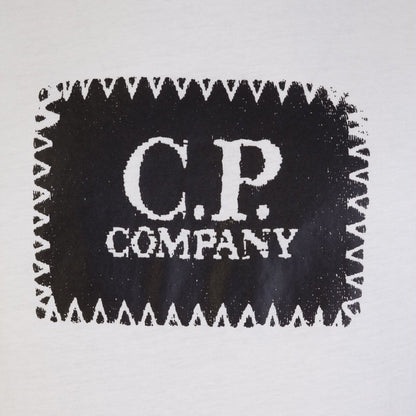 C.P. Company 30/1 Label T-Shirt - 103 White - Escape Menswear
