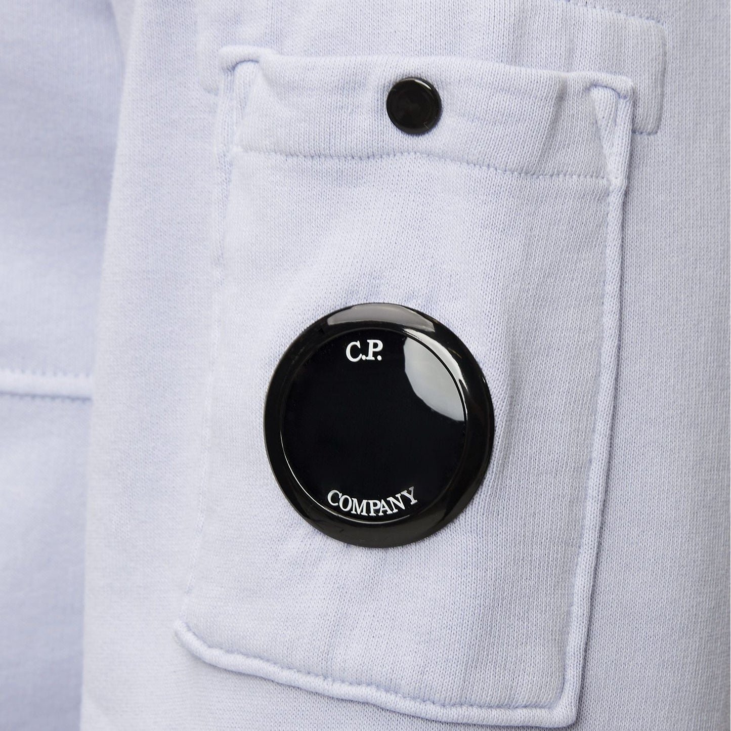 CP Company Brushed Diagonal Fleece Lens Hoodie - 750 Comic Sky - Escape Menswear