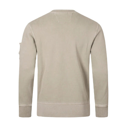C.P. Company Brushed Diagonal Fleece Sweatshirt - 335 Silver Sage - Escape Menswear