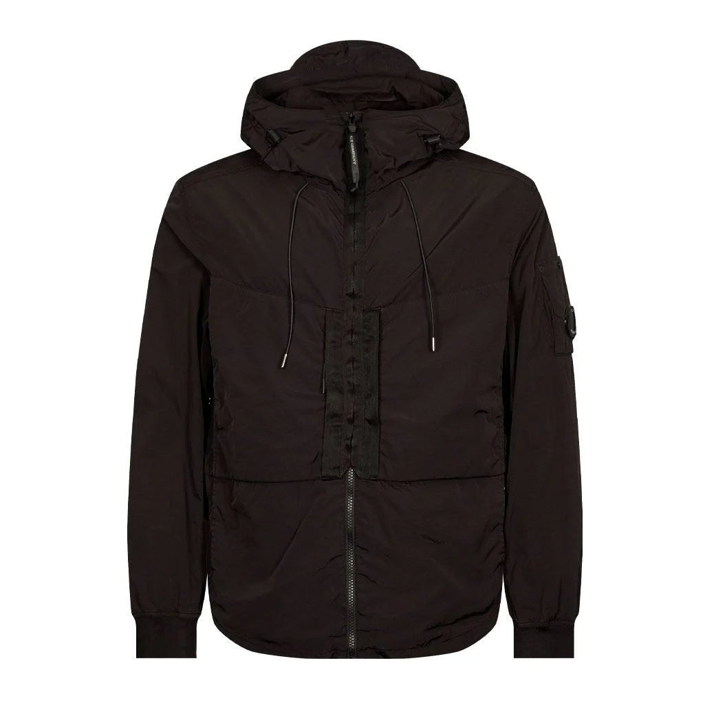 C.P. Company Chrome-R Hooded Overshirt - 999 Black - Escape Menswear