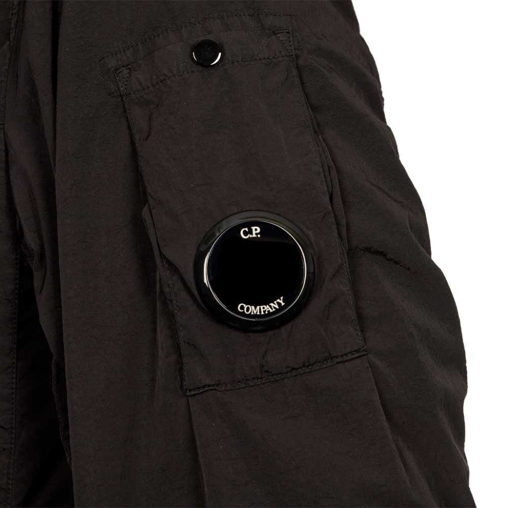 C.P. Company Chrome-R Hooded Overshirt - 999 Black - Escape Menswear