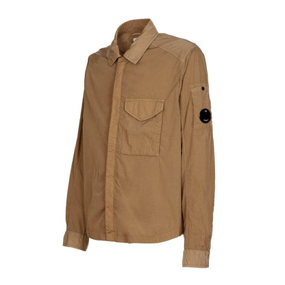 CP Company Chrome R Zip Over shirt - 339 Lead Gry - Escape Menswear