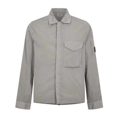 CP Company Chrome R Zip Over shirt - 936 Flint Gry - Escape Menswear