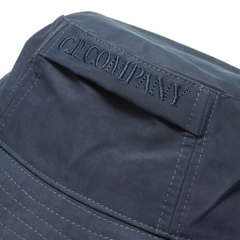 C.P. Company CMAC172A Chrome Bucket Hat - 888 Navy - Escape Menswear