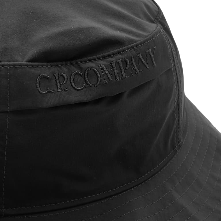 C.P. Company CMAC172A Chrome Bucket Hat - 999 Black - Escape Menswear