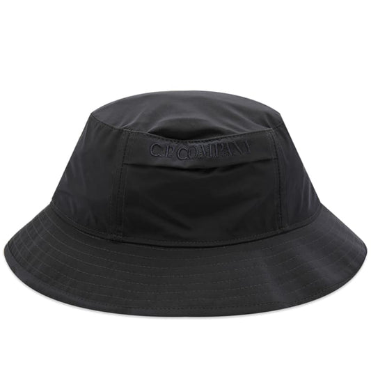 C.P. Company CMAC172A Chrome Bucket Hat - 999 Black - Escape Menswear