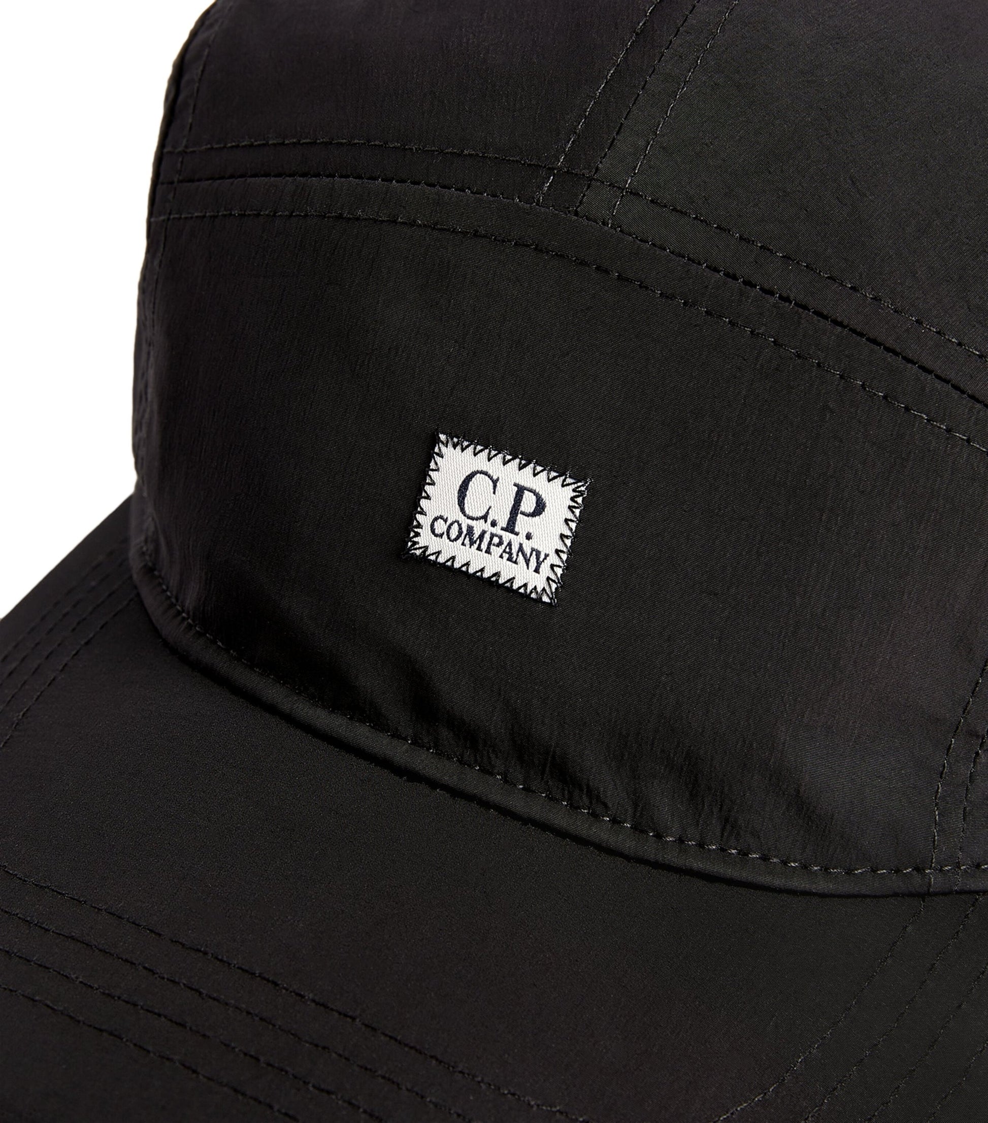 C.P. Company CMAC196A Chrome Logo Cap - 999 Black - Escape Menswear