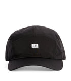 C.P. Company CMAC196A Chrome Logo Cap - 999 Black - Escape Menswear