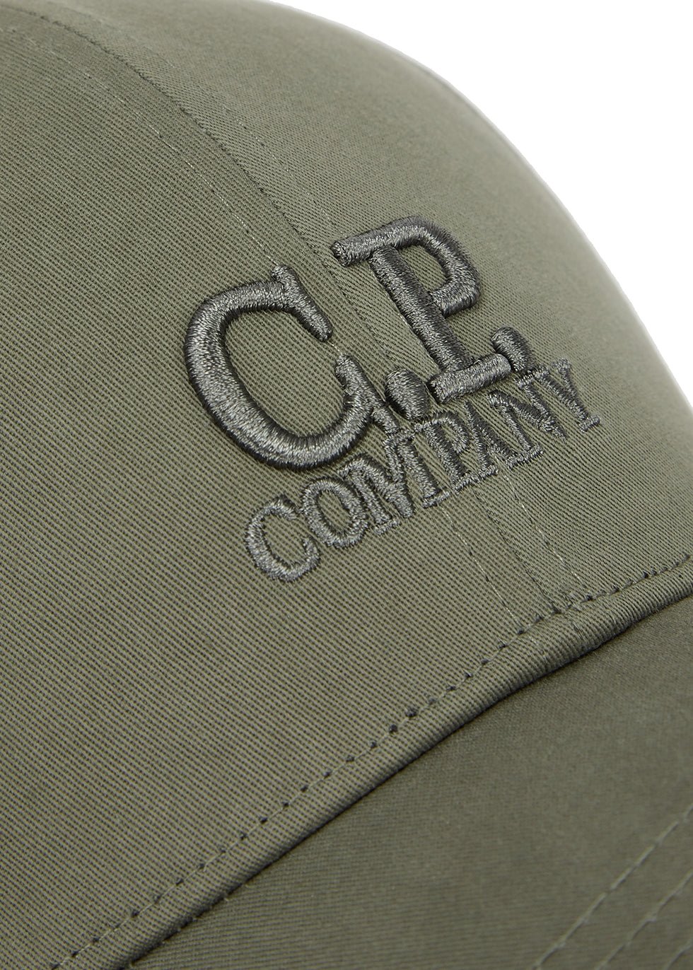 C.P. Company CMAC282A Gabardine Logo Cap - 669 Thyme Green - Escape Menswear