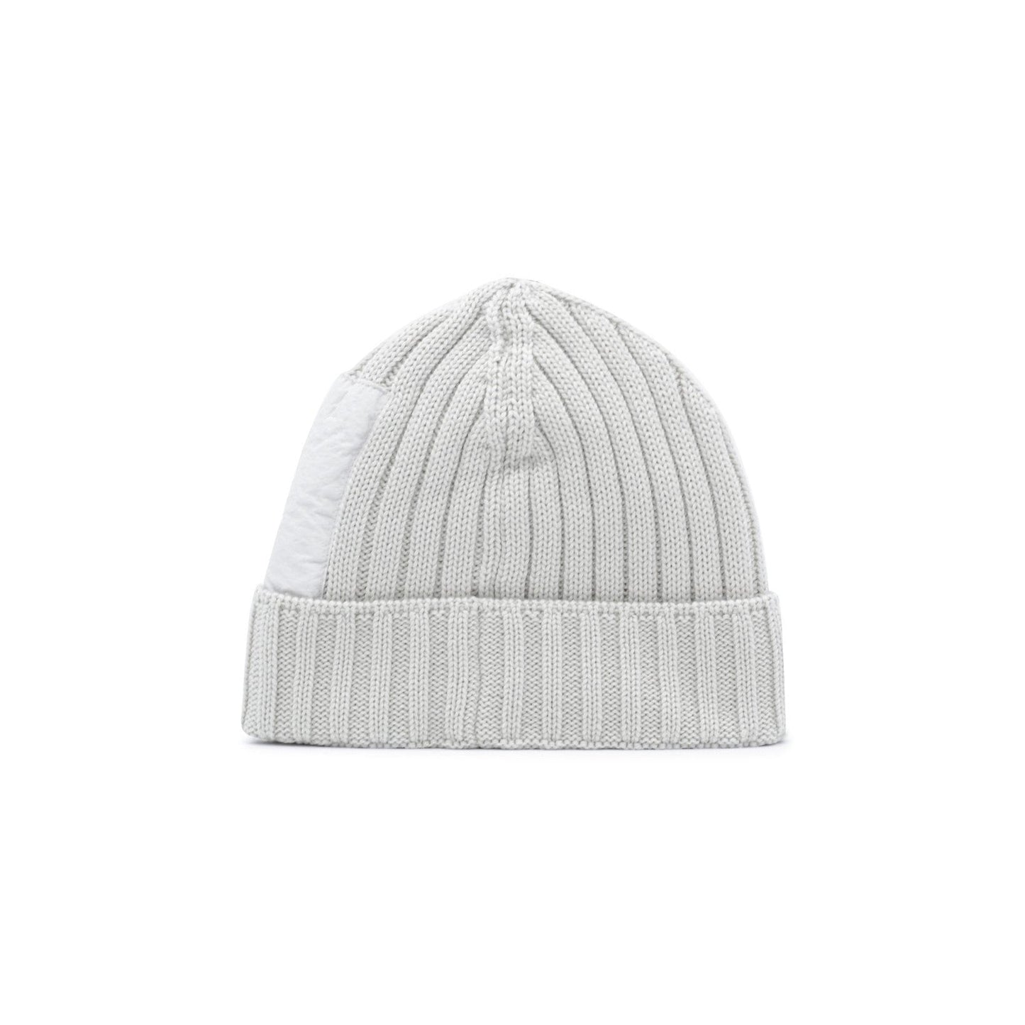 C.P. Company CMAC300A Wool Ribbed knitted Lens Beanie - 118 Pelican White - Escape Menswear