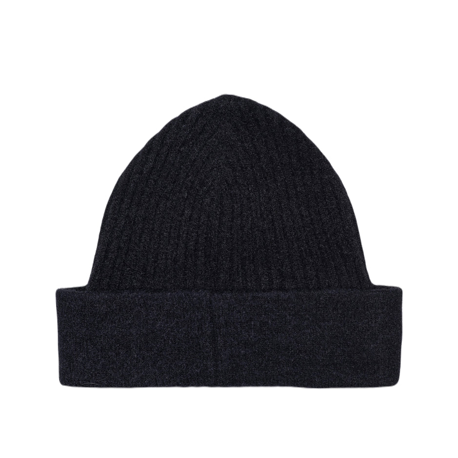 C.P. Company CMAC306A Fleece Knit Logo Beanie - 999 Black - Escape Menswear