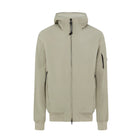 C.P. Company CMOW003A Soft Shell Hooded Jacket - 335 Silver Sage - Escape Menswear