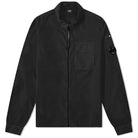 C.P. Company CMSH087A Gabardine Zip Overshirt - 999 Black - Escape Menswear