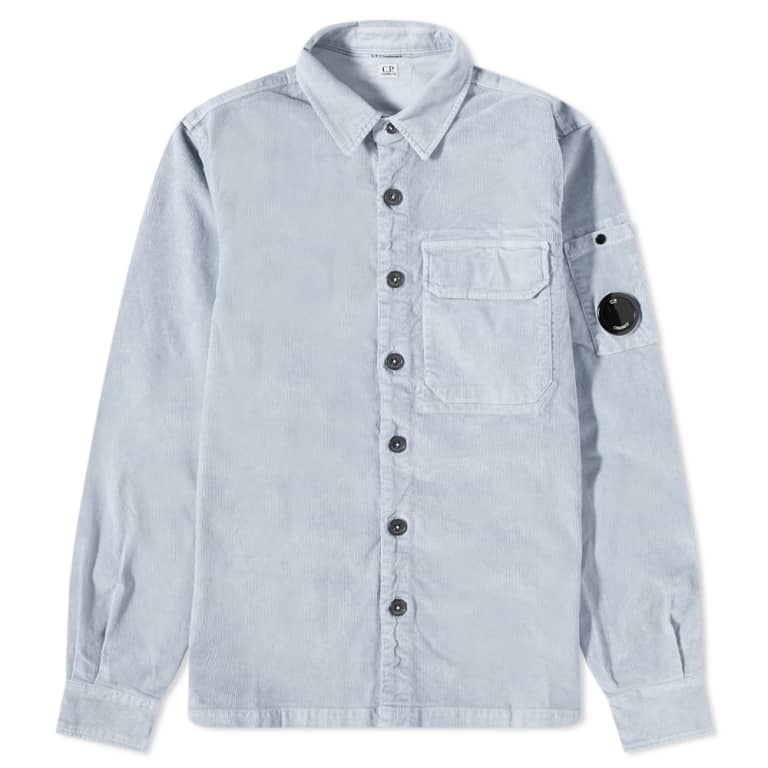 C.P. Company CMSH285A Cord Shirt - 843 Infinity Blue - Escape Menswear
