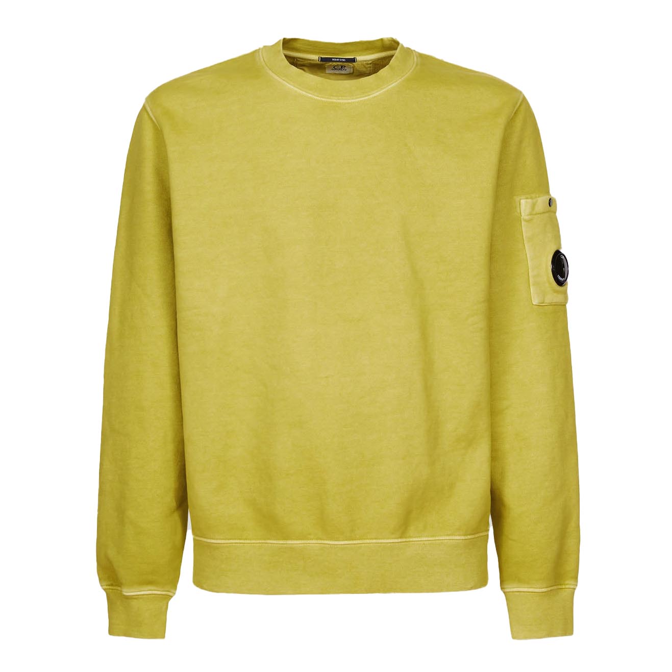 C.P. Company CMSS008A Brushed Emerized Diagonal Fleece Sweatshirt - 249 Gold Palm - Escape Menswear