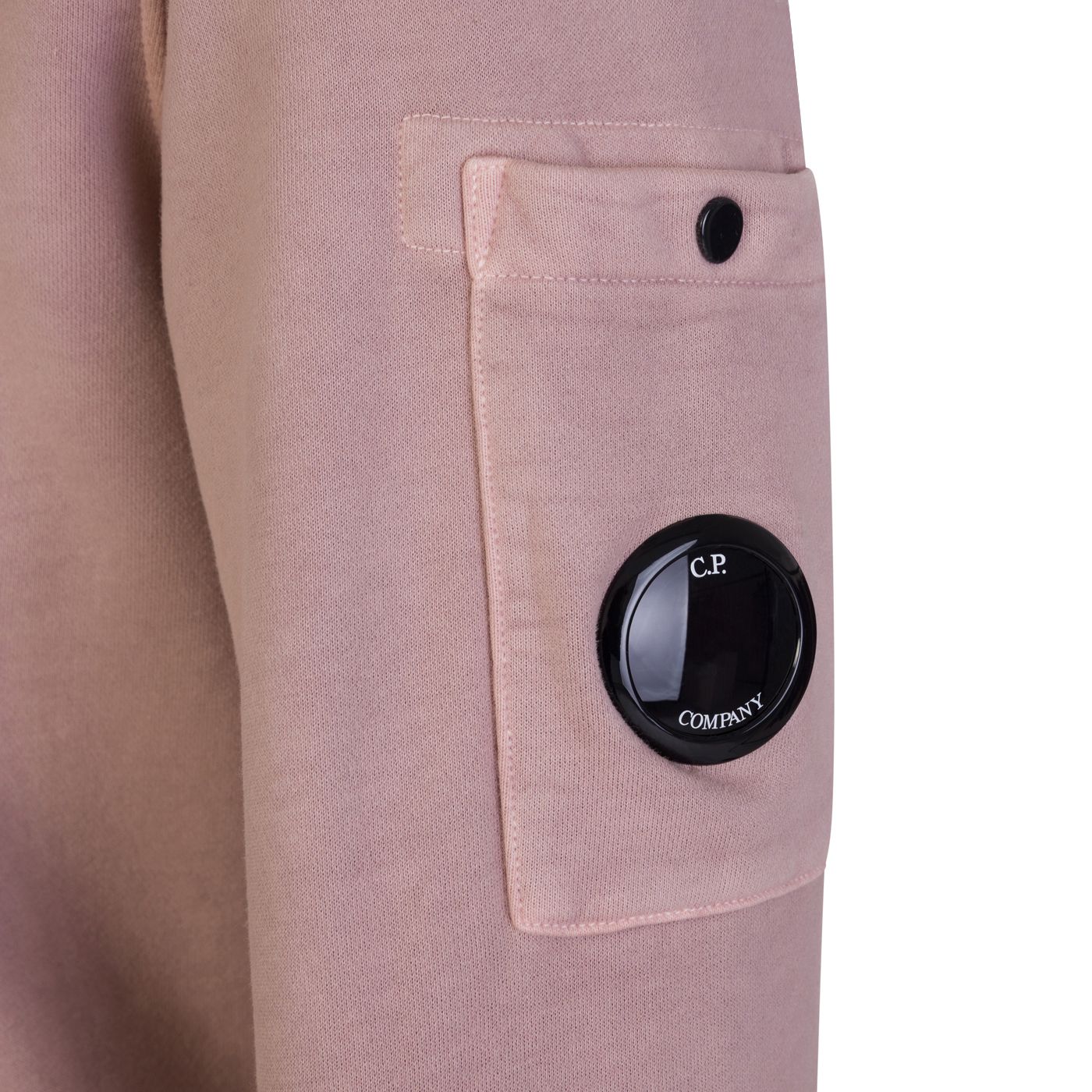 C.P. Company CMSS008A Brushed Emerized Diagonal Fleece Sweatshirt - 506 Pink - Escape Menswear
