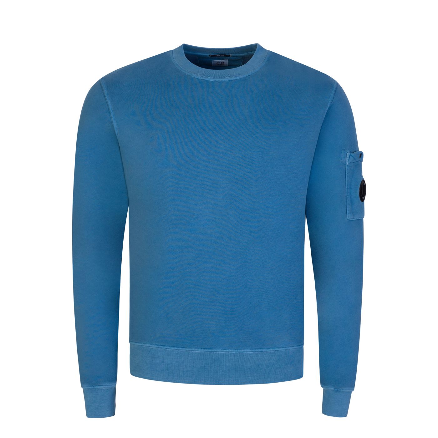 C.P. Company CMSS008A Brushed Emerized Diagonal Fleece Sweatshirt - 843 Infinity Blue - Escape Menswear